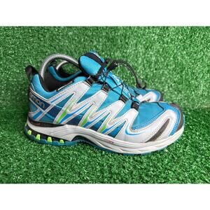 SALOMON Shoes XA PRO 3D Womens Size 8.5  Blue Gray Hiking Trail Running 145464